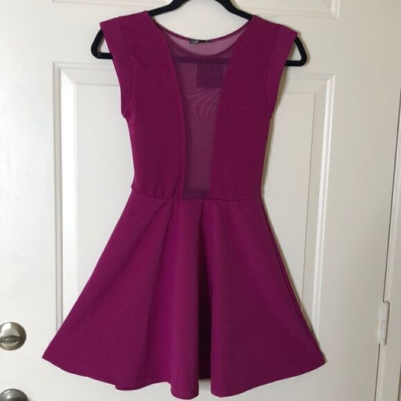 NEW Topshop raspberry fit and flare dress NWT - Picture 1 of 13